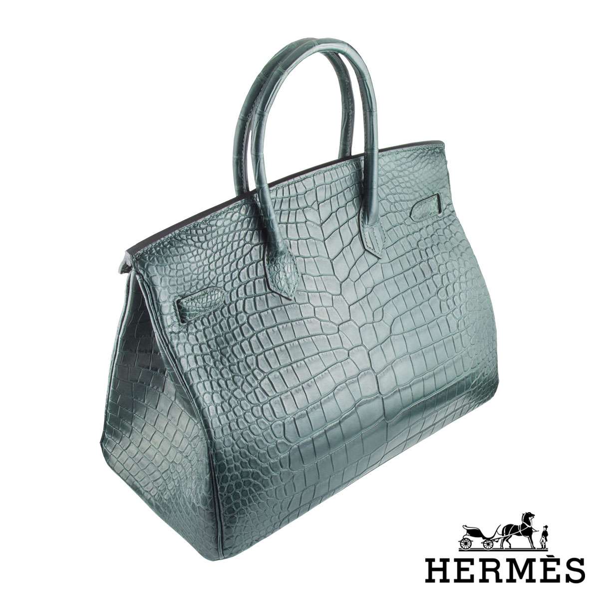 Hermès Birkin Bag 35cm Crocodile Amethyst Porosus Phw